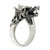 Men's sterling silver and garnet ring, 'Dragon Wolf' - Garnet and Sterling Silver Men's Dragon Wolf Ring (image 2b) thumbail