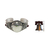 Manschettenarmband aus Peridot und Karneol - Handgefertigtes Manschettenarmband mit Edelsteinen, Knochen und Silber