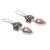 Pink mabe pearl dangle earrings, 'Budding Frangipani' - Handmade Pink Mabe Pearl and Silver Earrings from Bali (image 2b) thumbail