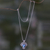 Blue mabe pearl pendant necklace, 'Blue Heart in Bloom' - Heart Shaped Blue Cultured Mabe Pearl Pendant Necklace (image 2b) thumbail