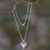 Halskette mit Anhänger aus kultivierten Mabe-Perlen - Halskette aus Sterlingsilber mit herzförmigem Perlenanhänger