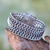 Sterling silver wristband bracelet, 'Enmeshed' - Women's Sterling Silver Wristband Bracelet from Indonesia (image 2) thumbail