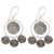 Gold accented chandelier earrings, 'Orbiting Moons' - Artisan Crafted Sterling Silver and 18k Gold Accent Earrings thumbail