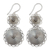 Sterling silver dangle earrings, 'Florid Suns' - Ornate Sterling Silver Dangle Earrings Hand Made in Bali (image 2a) thumbail