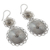 Sterling silver dangle earrings, 'Florid Suns' - Ornate Sterling Silver Dangle Earrings Hand Made in Bali (image 2b) thumbail