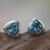 Blue topaz stud earrings, 'Sky Blue Trinity' - Classic Blue Topaz Stud Earrings Set in Sterling 925 Silver (image 2) thumbail