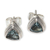 Blue topaz stud earrings, 'Sky Blue Trinity' - Classic Blue Topaz Stud Earrings Set in Sterling 925 Silver thumbail