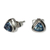 Blue topaz stud earrings, 'Sky Blue Trinity' - Classic Blue Topaz Stud Earrings Set in Sterling 925 Silver (image 2b) thumbail
