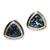 Blue topaz stud earrings, 'Sky Blue Trinity' - Classic Blue Topaz Stud Earrings Set in Sterling 925 Silver (image 2c) thumbail