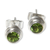 Peridot stud earrings, 'Green Simplicity' - Artisan Crafted Green Peridot Stud Earrings in 925 Silver thumbail