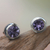 Amethyst stud earrings, 'Purple Simplicity' - Round Amethyst and Sterling Silver 925 Stud Earrings (image 2) thumbail