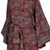 Rayon batik robe, 'Morning Aster' - Women's Grey and Burgundy Hand Stamped Batik Belted  Robe (image 2g) thumbail