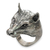 Men's sterling silver ring, 'Wolf Courage' - Animal Themed Sterling Silver Wolf Ring for Men thumbail