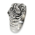 Men's sterling silver ring, 'Bulldog Courage' - Artisan Crafted Animal Themed Silver Bulldog Ring for Men (image 2c) thumbail