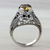 Citrine solitaire ring, 'Starling Romance' - Kissing Birds in Sterling Silver Citrine Solitaire Ring (image 2d) thumbail
