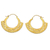 Gold vermeil hoop earrings, 'Jungle Paradise' - Lacy Handcrafted Sterling Silver Earrings Bathed in 22k Gold thumbail