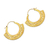 Gold vermeil hoop earrings, 'Jungle Paradise' - Lacy Handcrafted Sterling Silver Earrings Bathed in 22k Gold (image 2b) thumbail
