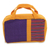 Cotton cosmetics bag, 'Yellow Jogja' - Hand Woven Cotton Cosmetics Bag in Yellow and Purple
