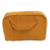 Cotton cosmetics bag, 'Yellow Jogja' - Hand Woven Cotton Cosmetics Bag in Yellow and Purple