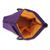 Cotton and mahogany handbag, 'Keraton Purple' - Hand Woven Cotton Handbag with Mahogany Handles