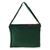 Cotton messenger bag, 'Prambanan Green' - Handwoven Green Red Lined Cotton Messenger Shoulder Bag