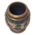 Decorative wood vase, 'Turtle Oasis' - Turtle Hand Carved and Painted Small Wood Decorative Vase (image 2c) thumbail