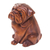 Wood sculpture, 'Curious Bulldog' - Hand Carved Wood Bulldog Puppy Sculpture from Bali (image 2d) thumbail