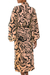 Rayon robe, 'Sunset Shade' - Women's Ivory and Black Rayon Robe with Self Belt (image 2c) thumbail