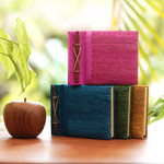 Natural fiber journals, 'Ubud Memoirs' (set of 4) - Colorful Natural Fiber Journals from Bali Artisan (Set of 4)