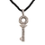 Sterling silver pendant necklace, 'Key to Success' - Unique Women's Key Pendant Necklace in Sterling Silver