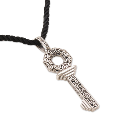 Halskette mit Anhänger aus Sterlingsilber - Einzigartige Damen-Schlüsselanhänger-Halskette aus Sterlingsilber