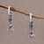 Sterling silver half-hoop earrings, 'Swara Genta' - Sterling Silver 925 Half Hoop Earrings with Bell Charms thumbail