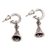 Sterling silver half-hoop earrings, 'Swara Genta' - Sterling Silver 925 Half Hoop Earrings with Bell Charms