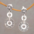 Sterling silver dangle earrings, 'Coins of the Kingdom' - Post Dangle Earrings in Sterling Silver from Bali (image 2) thumbail