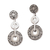 Sterling silver dangle earrings, 'Coins of the Kingdom' - Post Dangle Earrings in Sterling Silver from Bali thumbail