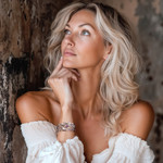 Amethyst and cultured pearl cuff bracelet, 'Temple Garden' - Floral 925 Silver Cuff Bracelet with Amethysts and Pearls