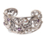 Amethyst and cultured pearl cuff bracelet, 'Temple Garden' - Floral 925 Silver Cuff Bracelet with Amethysts and Pearls (image 2c) thumbail