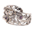 Amethyst and cultured pearl cuff bracelet, 'Temple Garden' - Floral 925 Silver Cuff Bracelet with Amethysts and Pearls