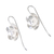 Sterling silver drop earrings, 'Silver Bloom' - Flower Blossom Drop Earrings in Brushed Sterling Silver (image 2b) thumbail