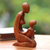 Wood sculpture, 'Mother and Her Child' - Hand Carved Suar Wood Mother and Child Sculpture from Bali (image 2b) thumbail