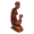Wood sculpture, 'Mother and Her Child' - Hand Carved Suar Wood Mother and Child Sculpture from Bali (image 2c) thumbail