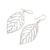 Sterling silver dangle earrings, 'Bali Bay Leaf' - Handcrafted Balinese Leaf Theme Silver Earrings (image 2b) thumbail