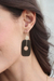 Ebony wood dangle earrings, 'Tonga Tornado' - Fair Trade Jewellery Ebony and Sterling Silver Hook Earrings