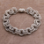 Sterling silver chain bracelet, 'Clouds' - Opulent Sterling Silver Chain Bracelet from Bali (image 2) thumbail