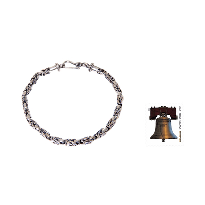 Sterling silver braided bracelet, 'Sinnet' - Balinese Hand Crafted Sterling Silver Braided Bracelet