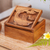 Wood box, 'Lovina Beach Dolphins' - Balinese Dolphin Theme Hand Crafted Wood Box (image 2) thumbail