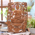 Wood relief panel, 'Meditating Buddha' - Hand Carved Balinese Buddha Relief Panel for the Wall