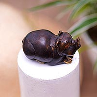 Bronze figurine, Chubby Pig
