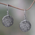 Sterling silver dangle earrings, 'Sacred Moon' - Balinese Handcrafted Sterling Silver Hook Earrings thumbail