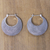 Sterling silver hoop earrings, 'Hypnotic Bali Moon' - Handmade Textured Sterling Hoop Earrings from Bali (image 2) thumbail